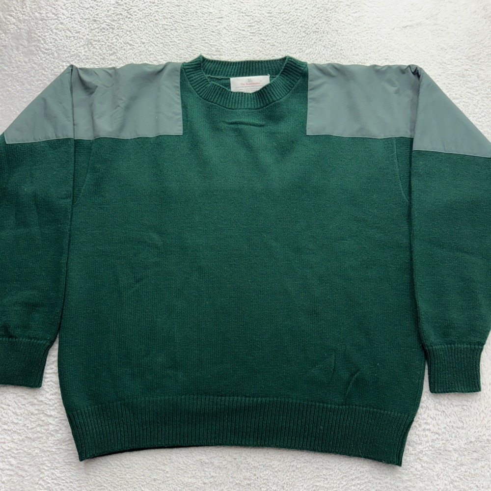 The RainSwetter Men XL Vintage Green Water Repellent Acrylic Sweater Made in USA